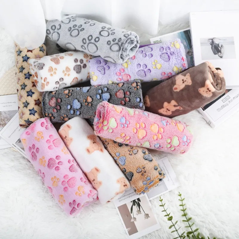 Cozy Paw Flannel Blanket