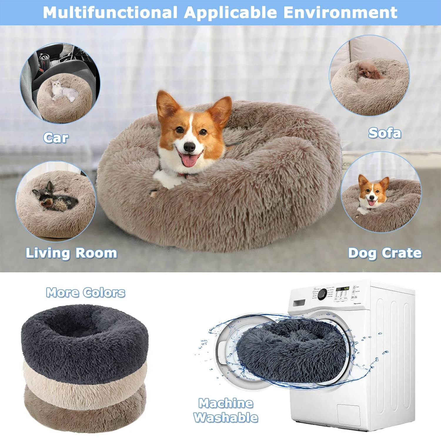Donut bed for all pets