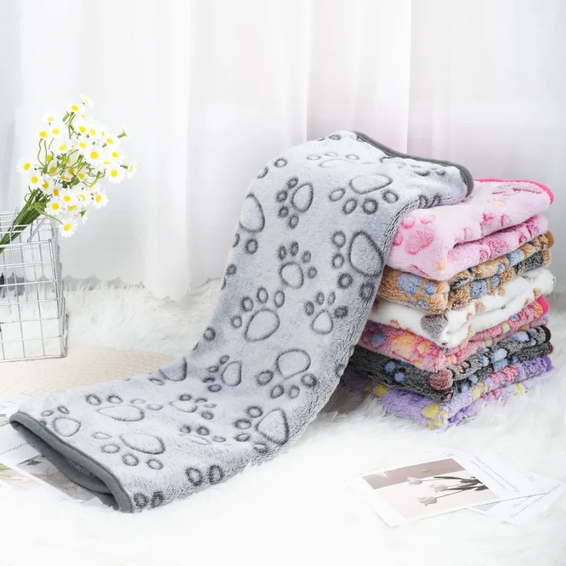 Cozy Paw Flannel Blanket