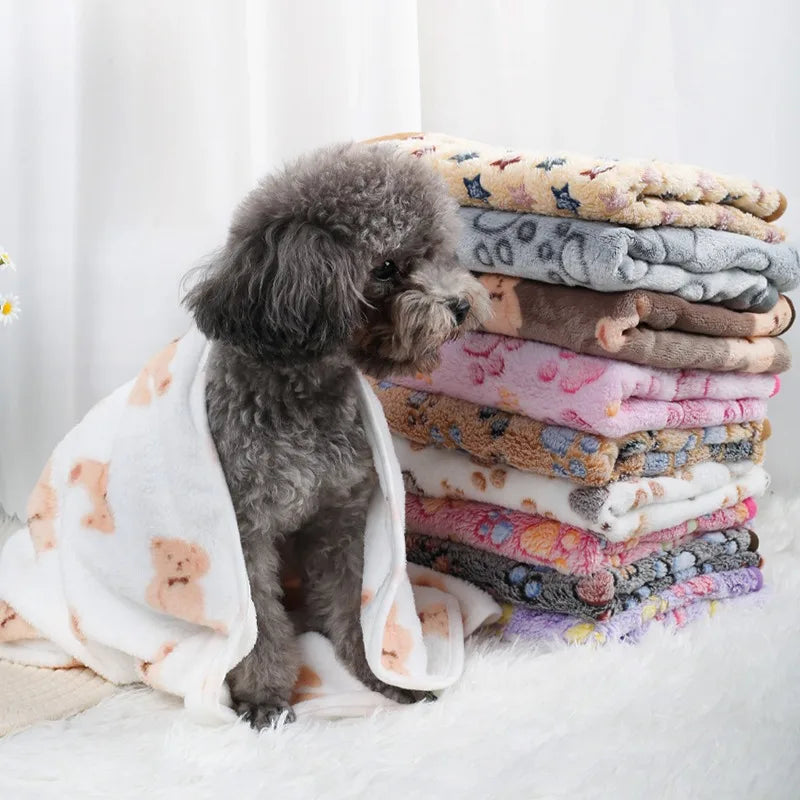 Cozy Paw Flannel Blanket